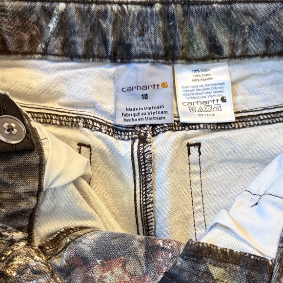 Authentic Kids Carhartt Camo pants size 10 - Picture 3 of 4